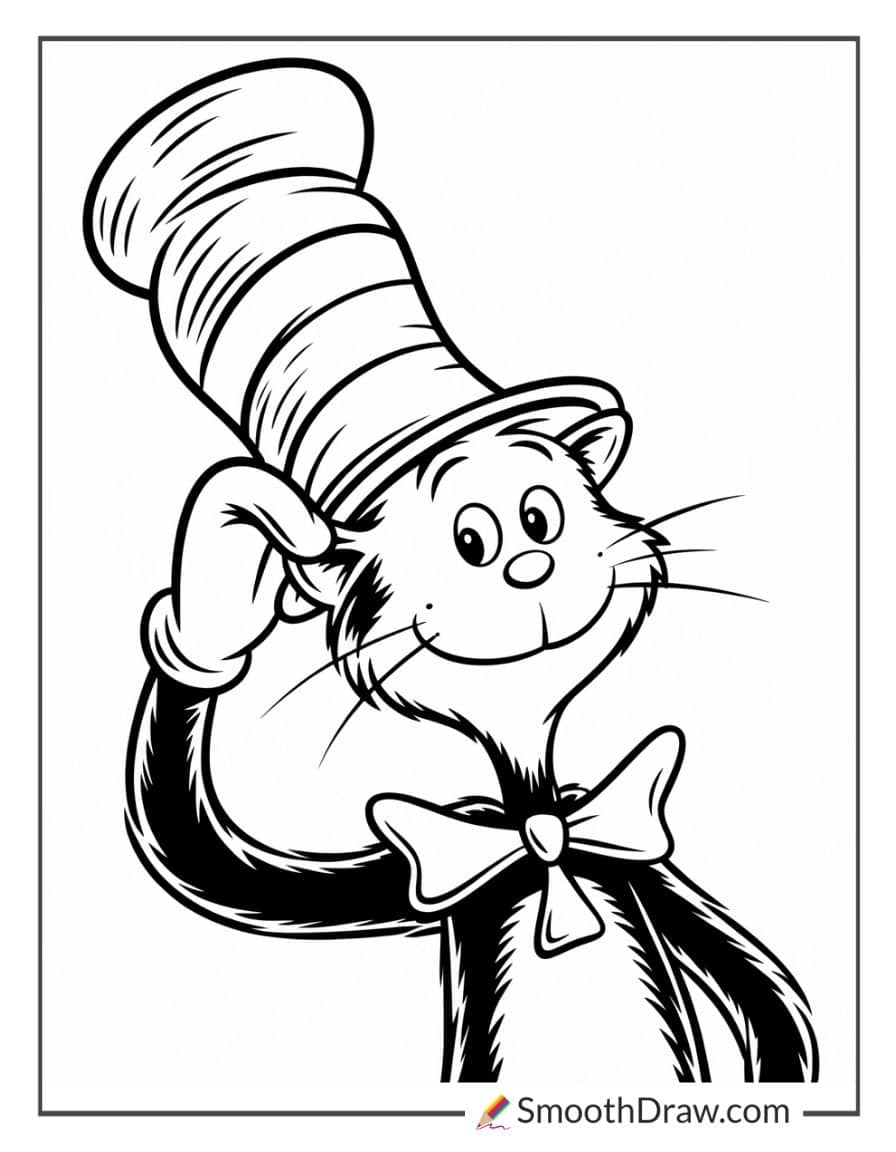 dr seuss cat in the hat coloring pages