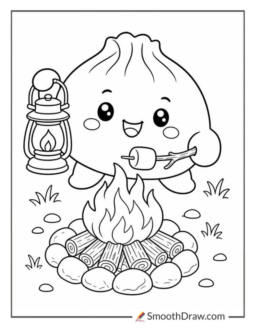 Dumpling Squishy Camping