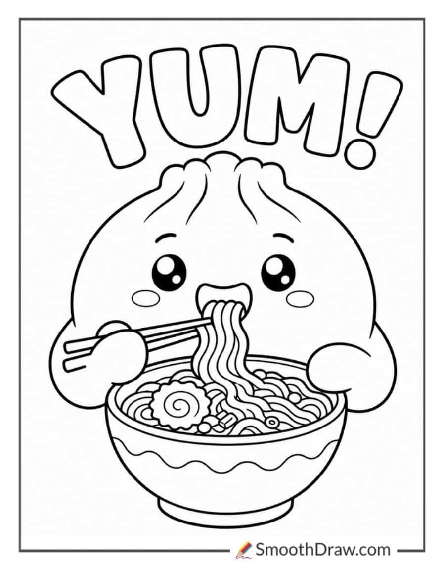 Dumpling Squishy Eating Noodles