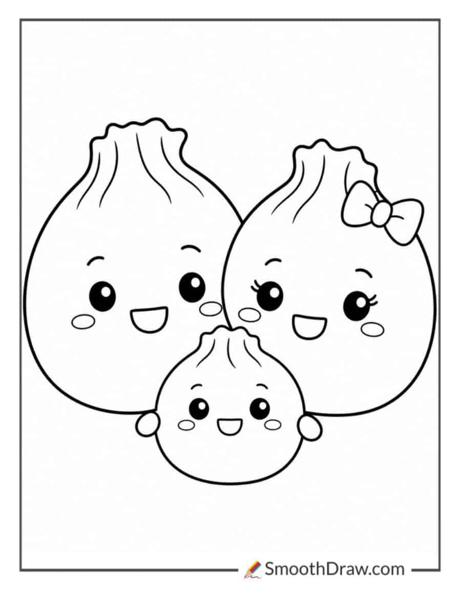 Dumpling Squishy Family