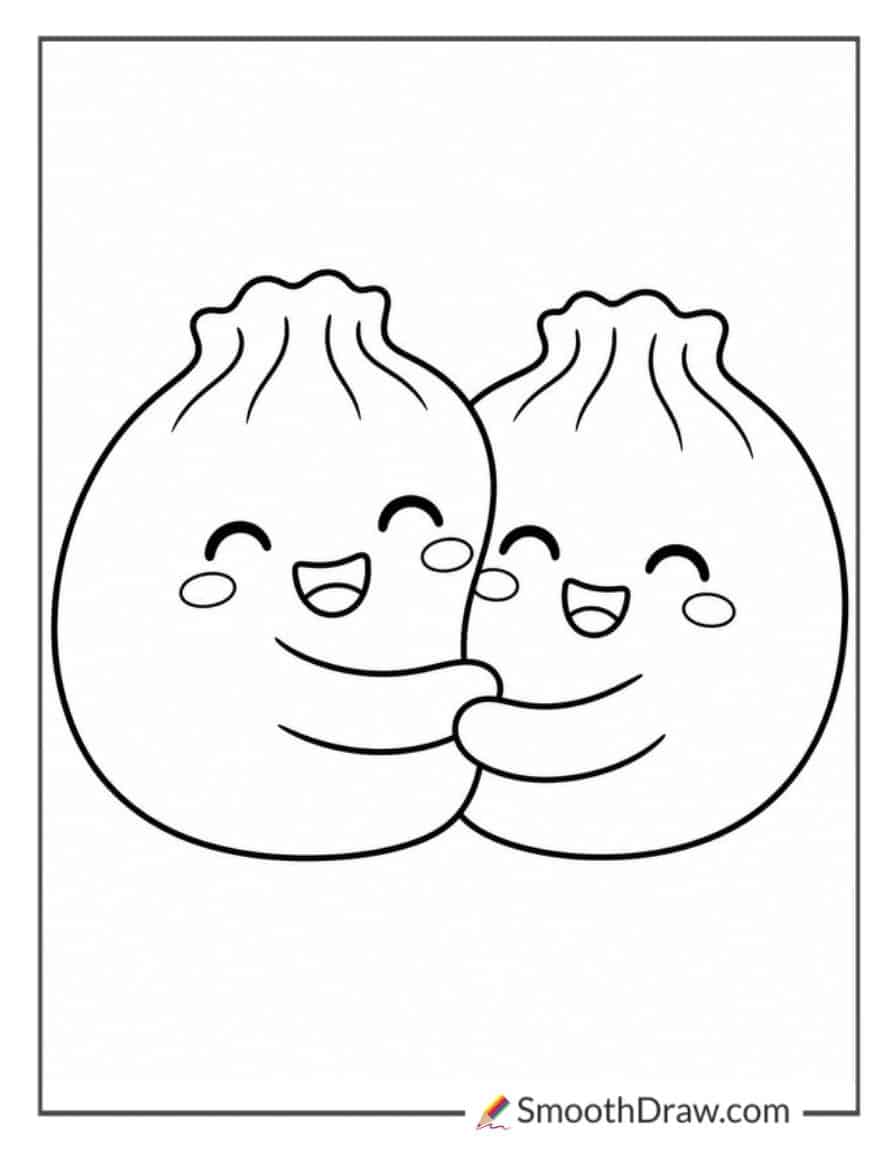 Dumpling Squishy Hugging A Friend