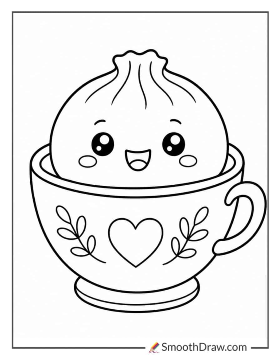 Dumpling Squishy In A Teacup