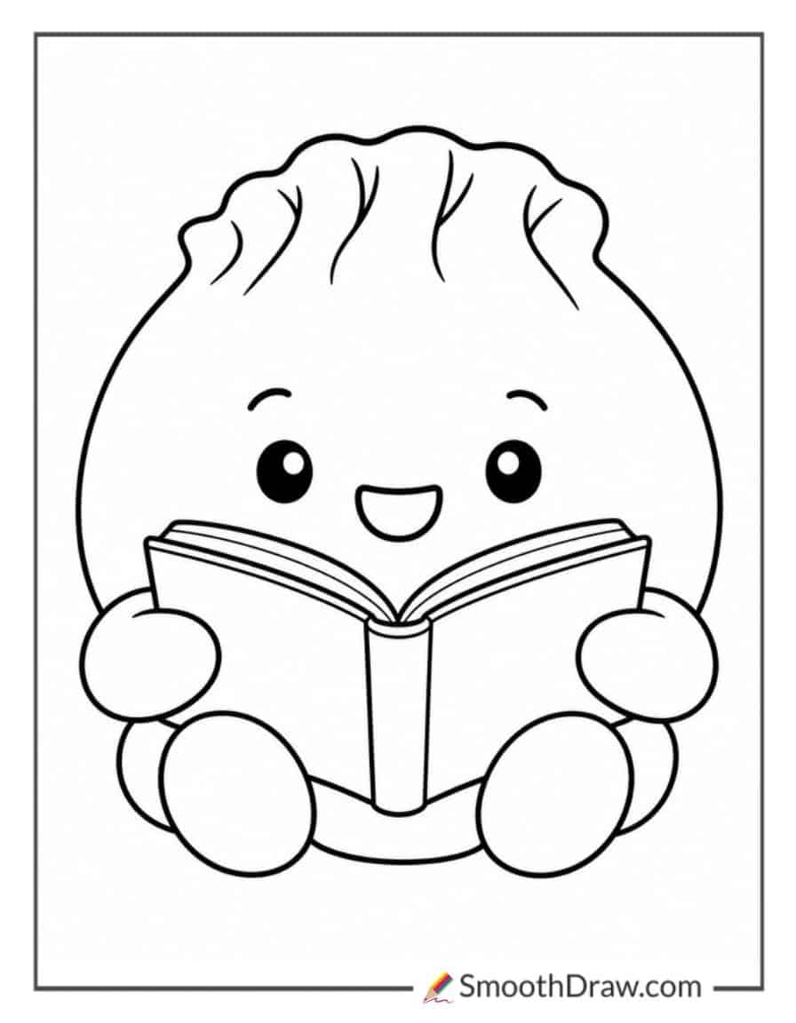 Dumpling Squishy Reading A Book