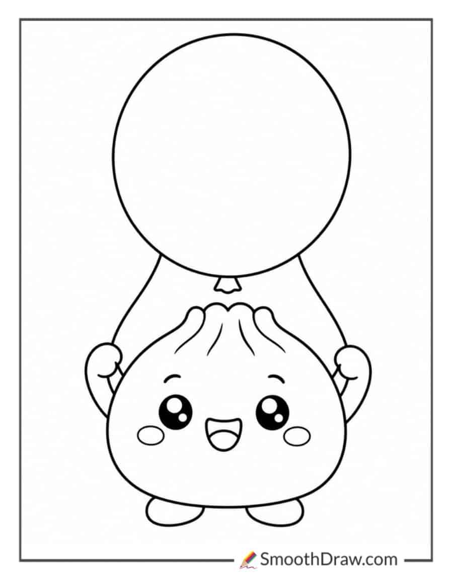 Dumpling Squishy With A Balloon