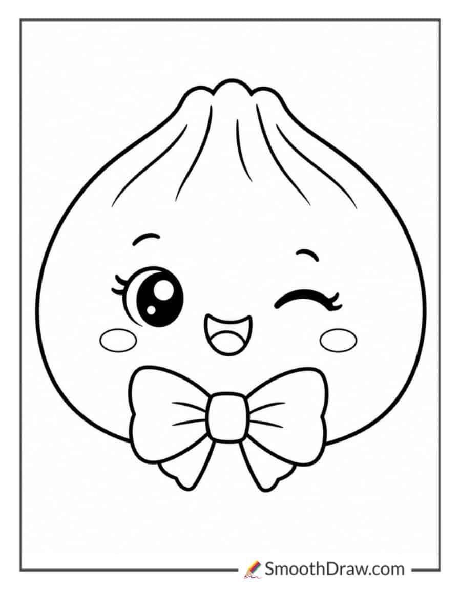 Dumpling Squishy With A Bow Tie