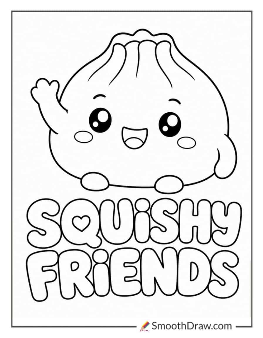 Dumpling Squishy With Text
