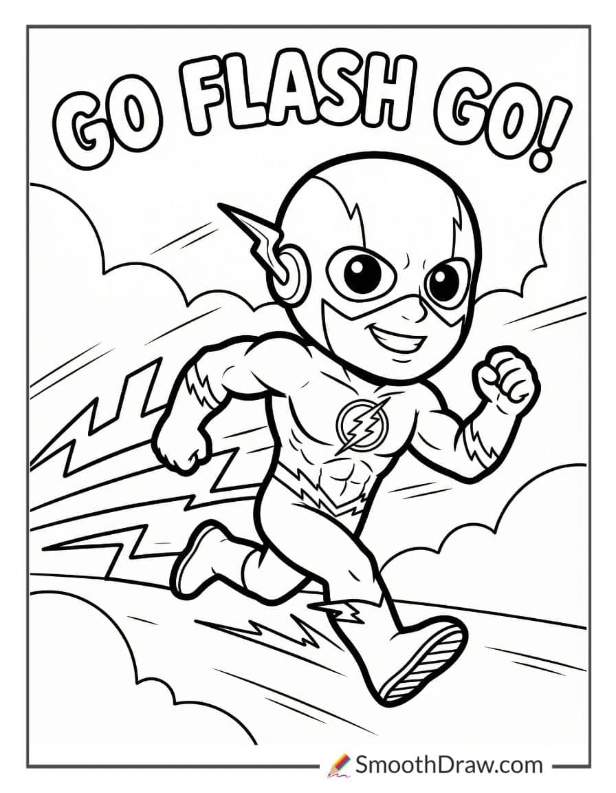 easy flash coloring pages