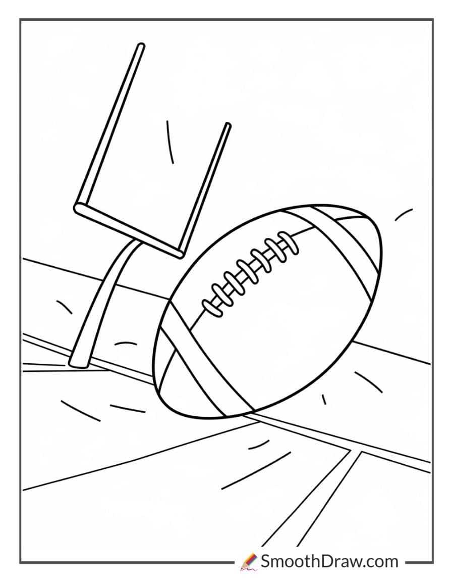 easy football coloring sheet
