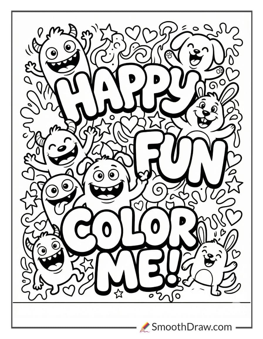 easy graffiti coloring pages