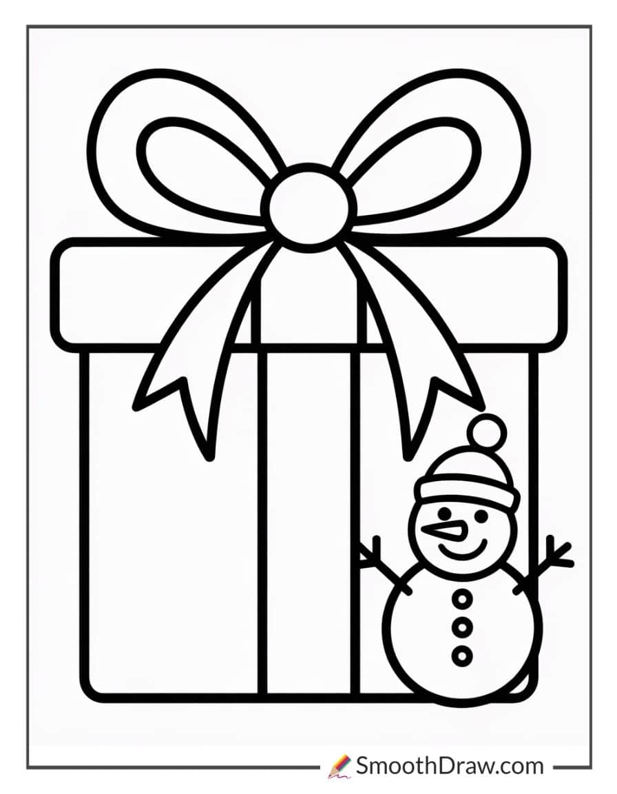Easy Kindergarten Christmas Coloring Pages