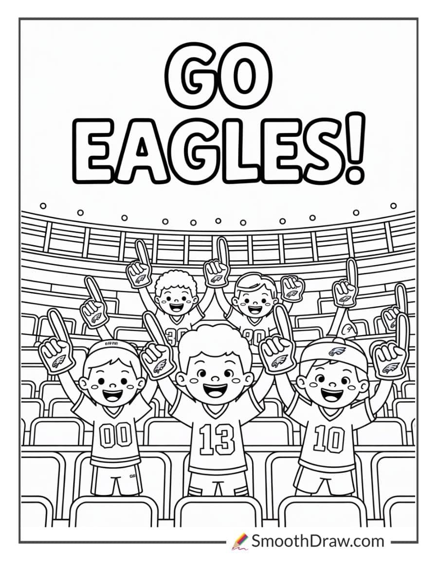 easy philadelphia eagles coloring pages