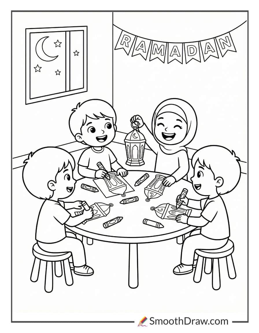 Easy Ramadan Coloring Pages