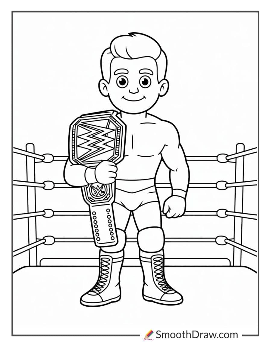easy wwe coloring pages