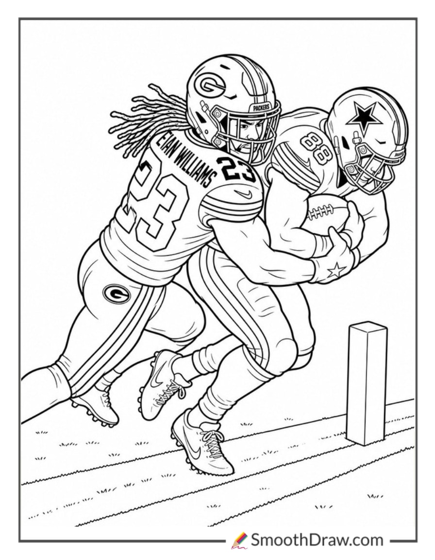 Evan Williams Making Tackle