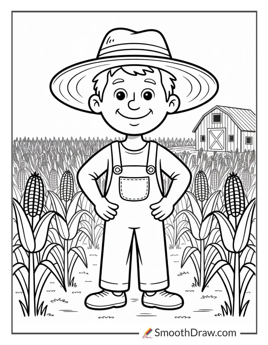 farmer brown coloring page