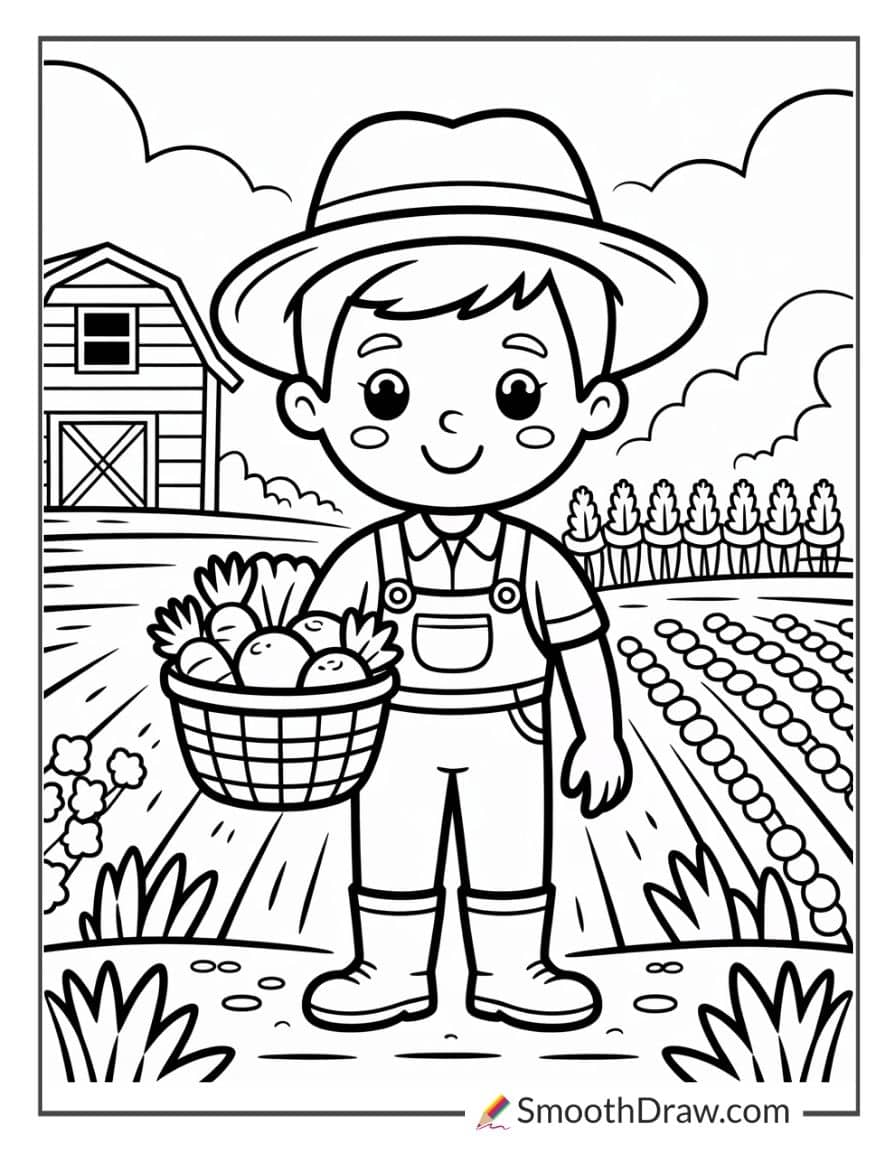 farmer coloring pages for kids