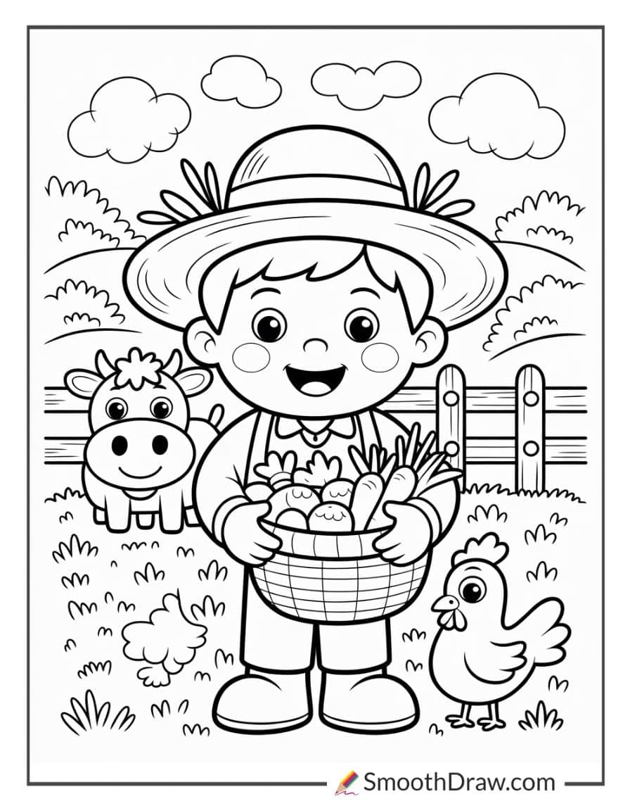 farmer coloring pages