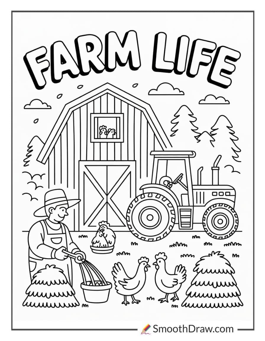 farmer coloring sheet