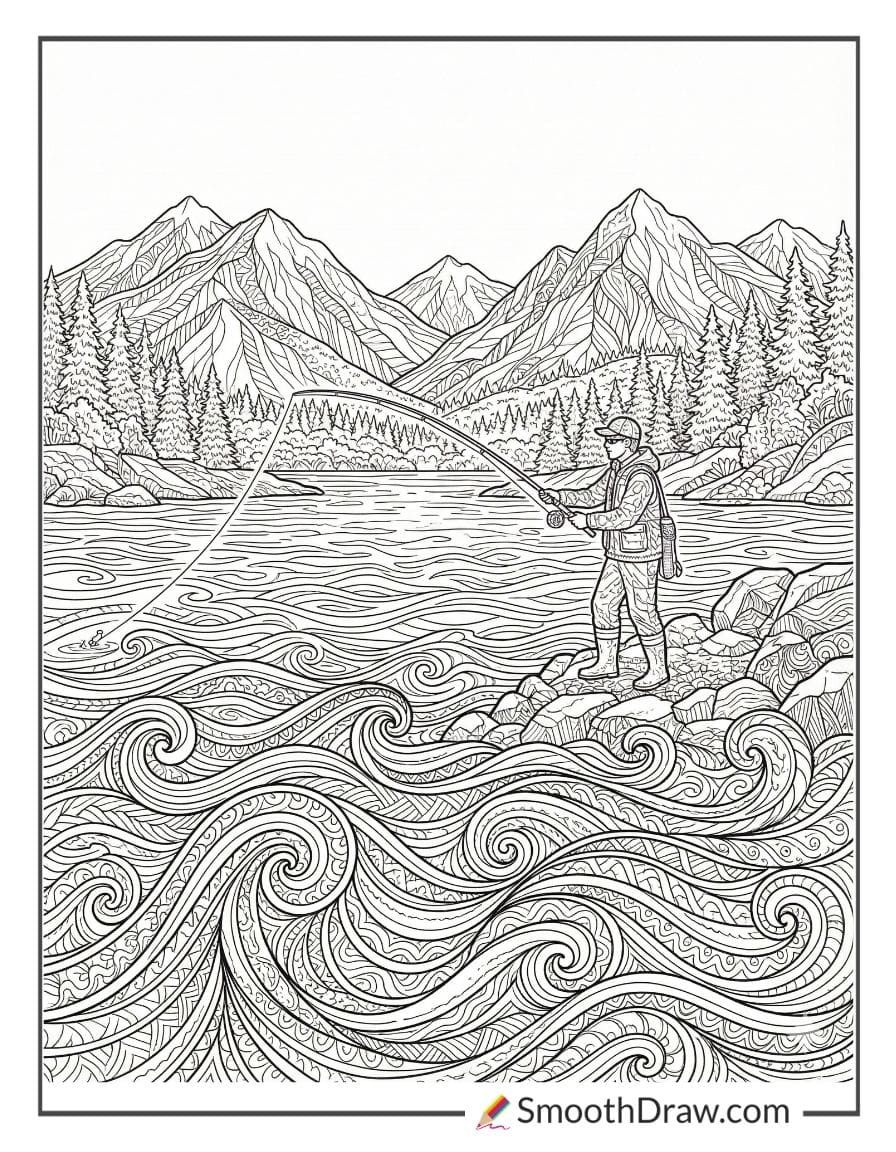 Fishing Coloring Pages For Adults