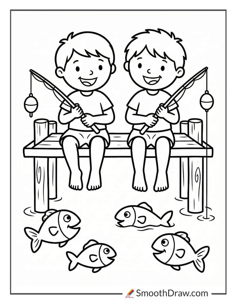 Fishing Coloring Pages For Kids