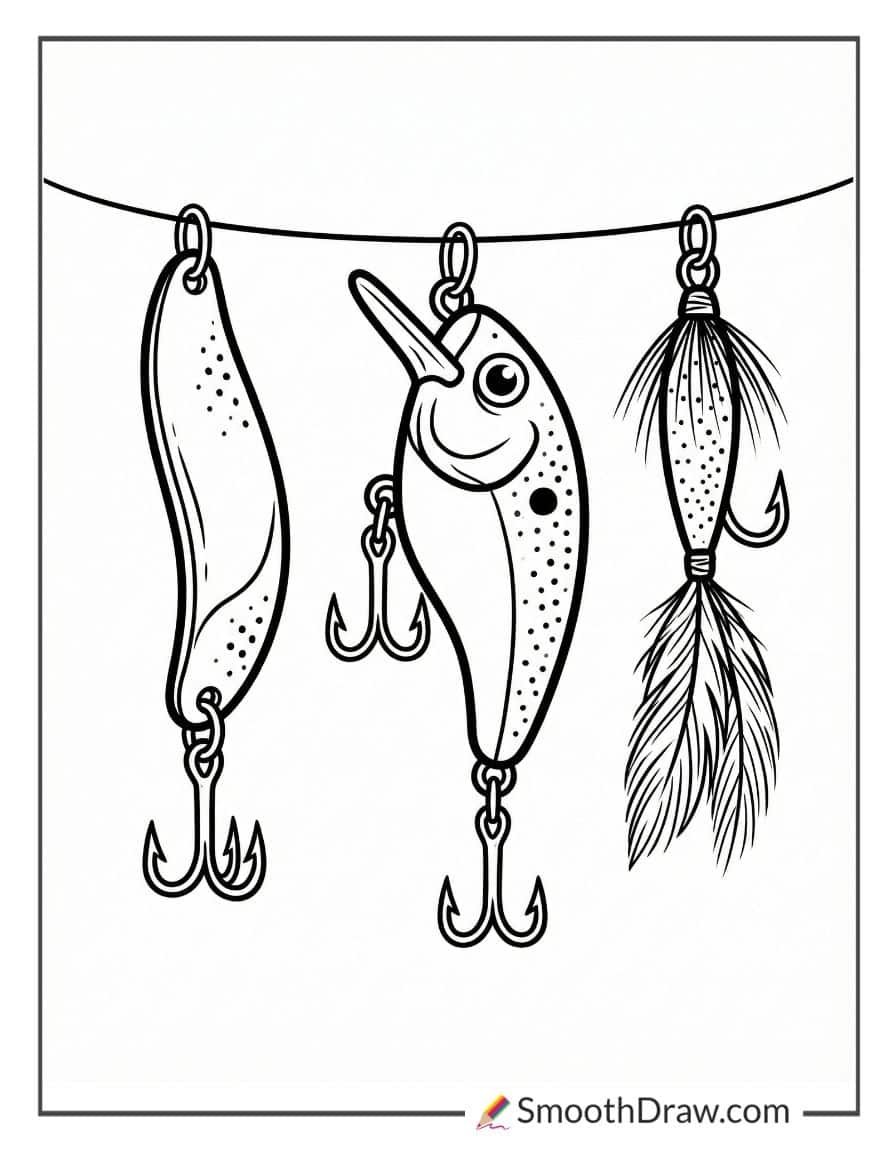 Fishing Lure Coloring Page