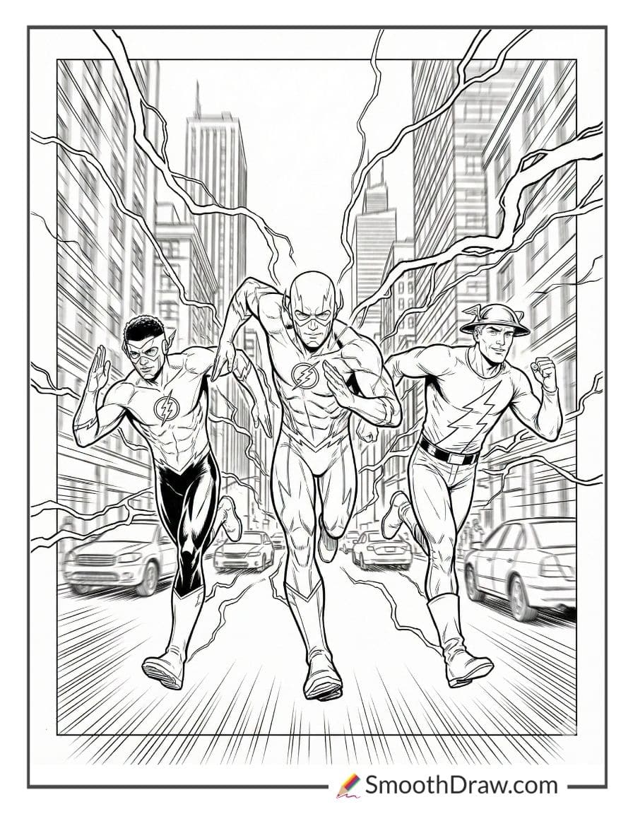 flash family coloring pages