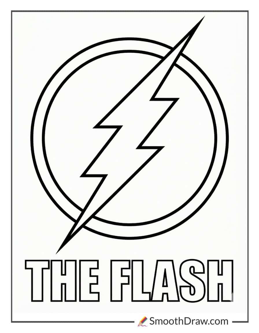 flash logo coloring pages