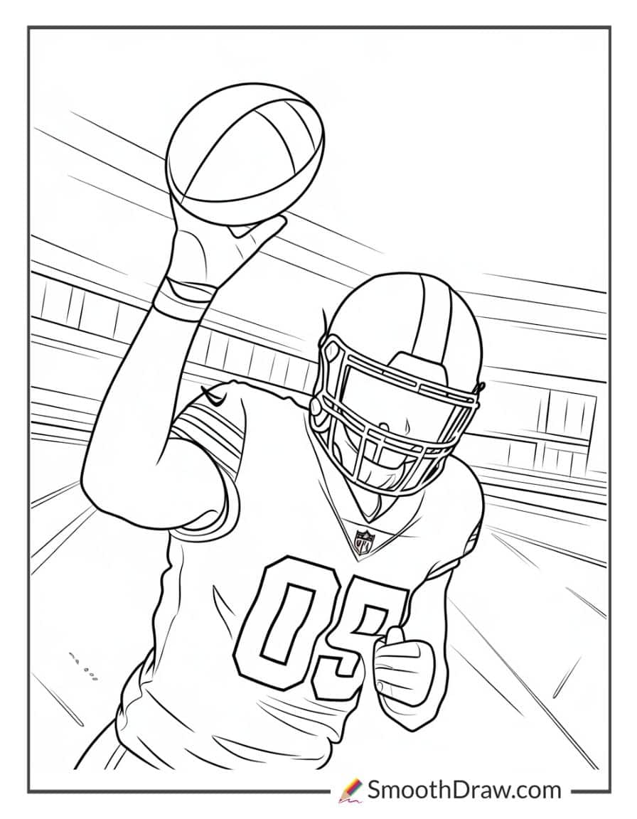 football player coloring page