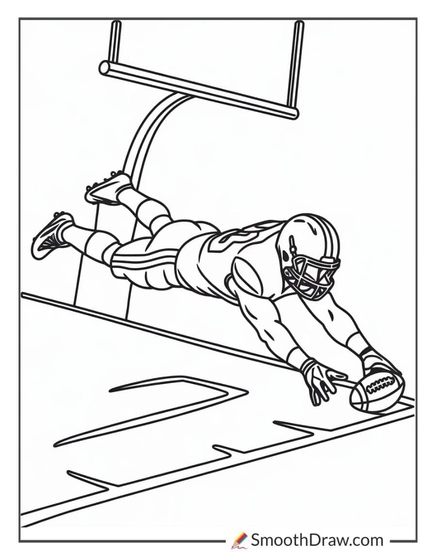 football touchdown dive