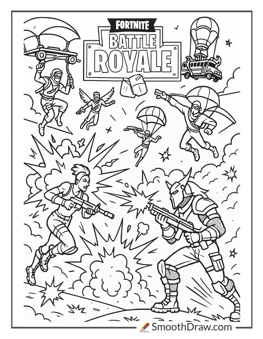 fortnite battle royale coloring pages