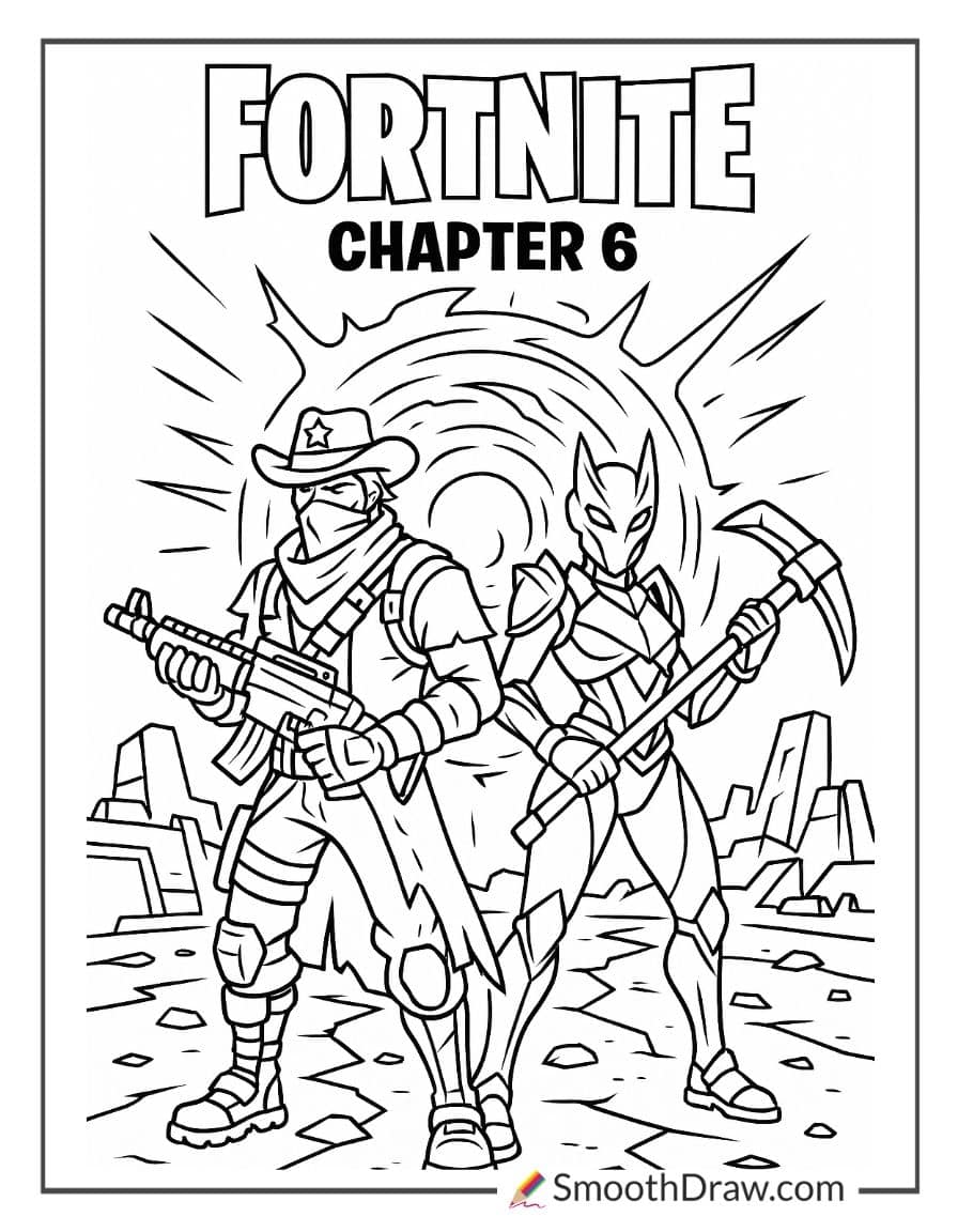 fortnite chapter 6 coloring pages