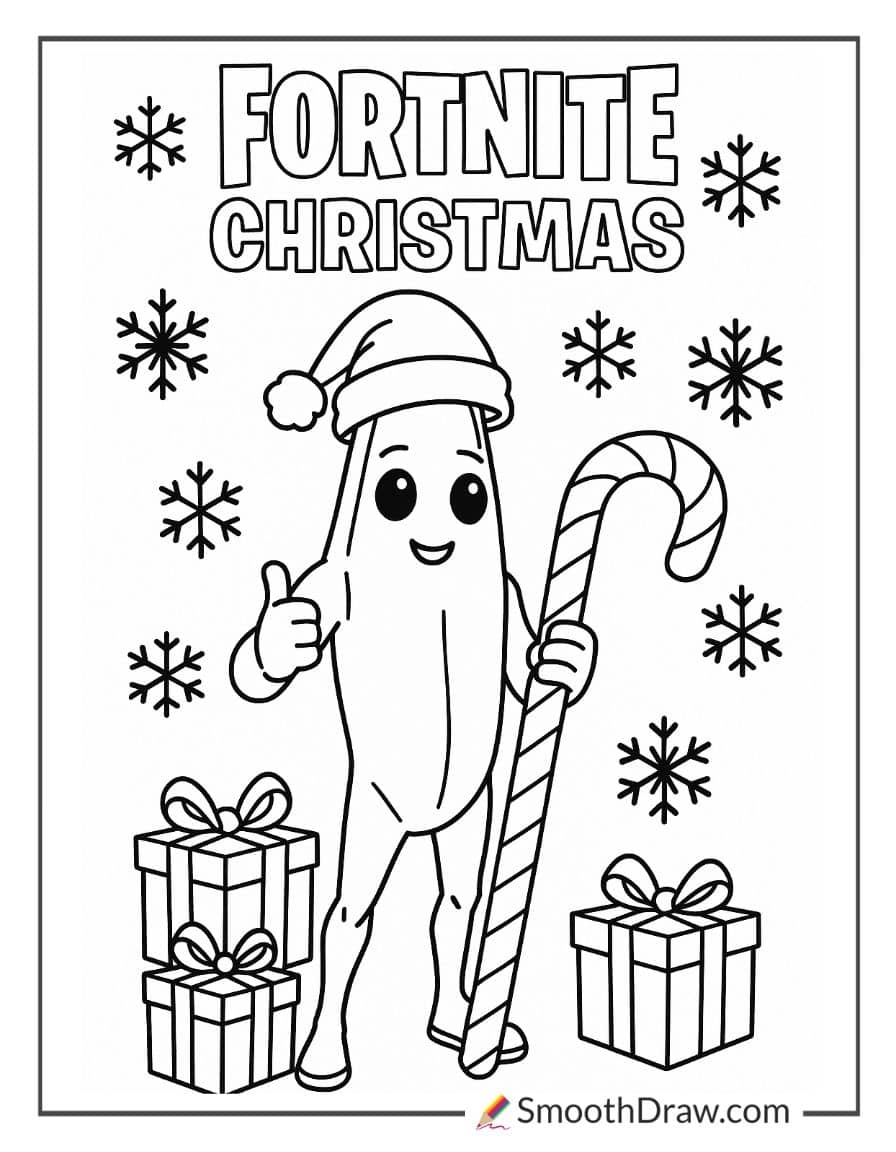 fortnite christmas coloring pages