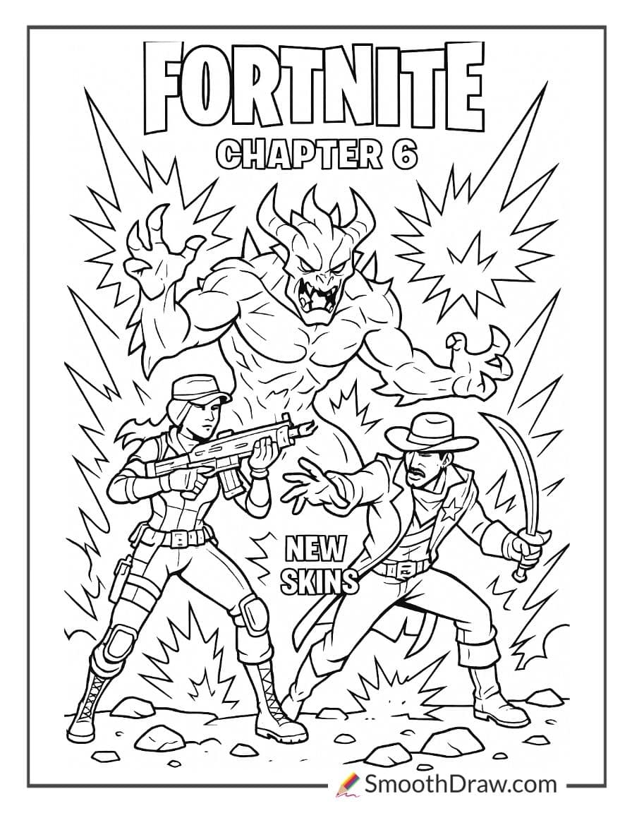 fortnite coloring pages chapter 6
