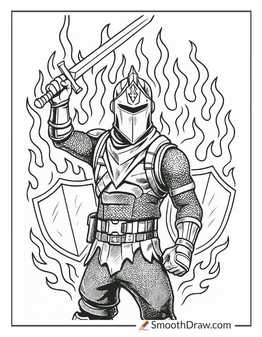 fortnite coloring pages renegade raider