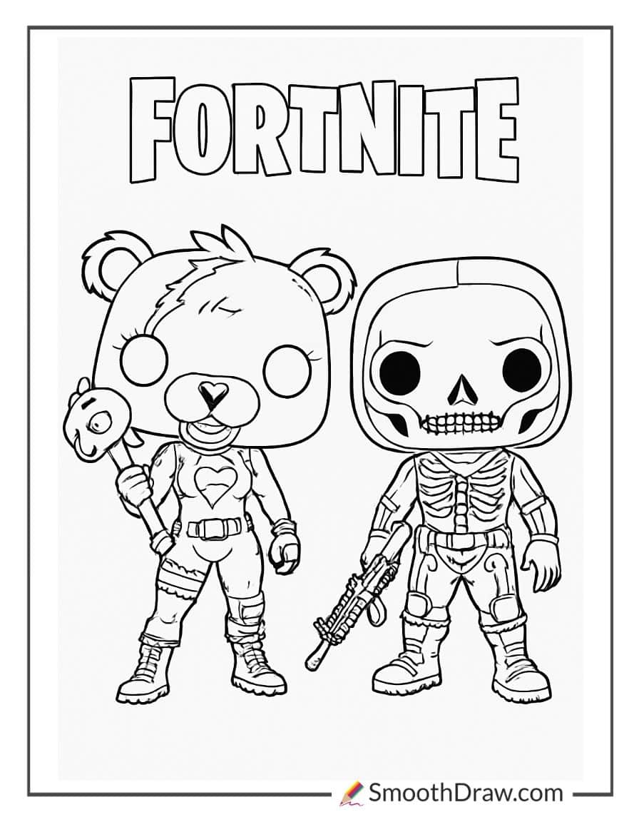 fortnite funko pop coloring pages