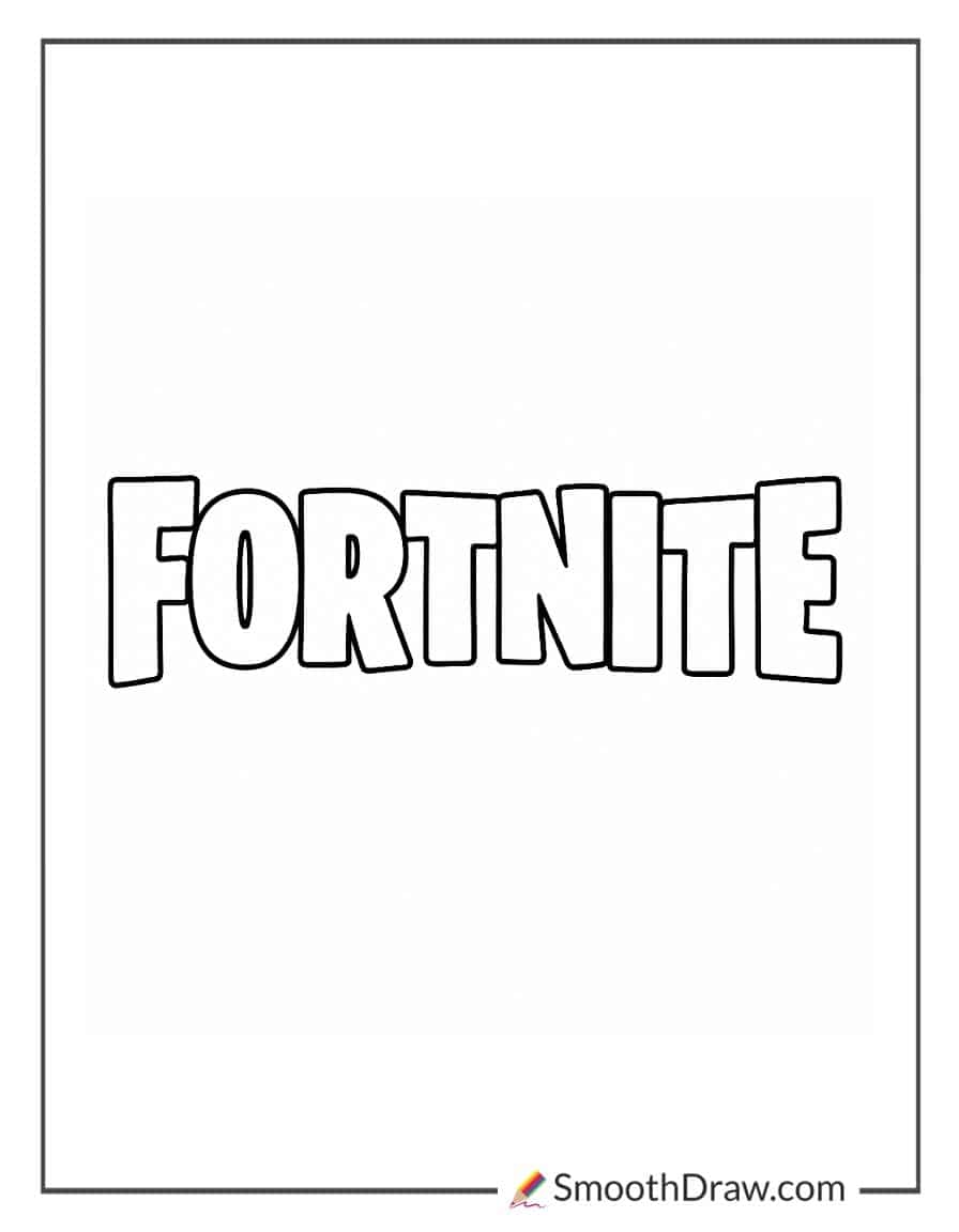 fortnite logo coloring pages