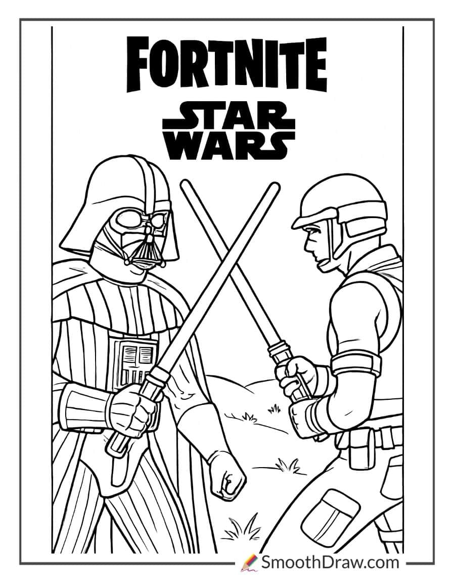fortnite star wars coloring pages