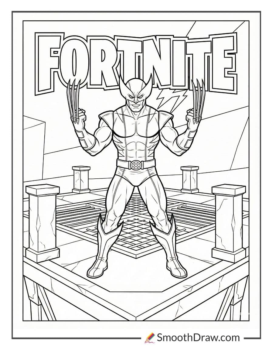 fortnite wolverine coloring pages