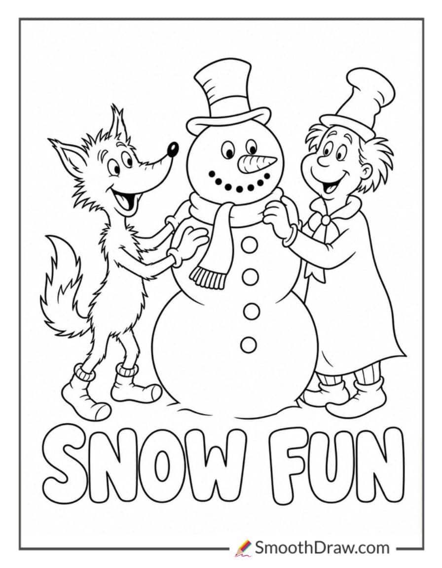 fox-in-socks-and-mr-knox-building-snowman