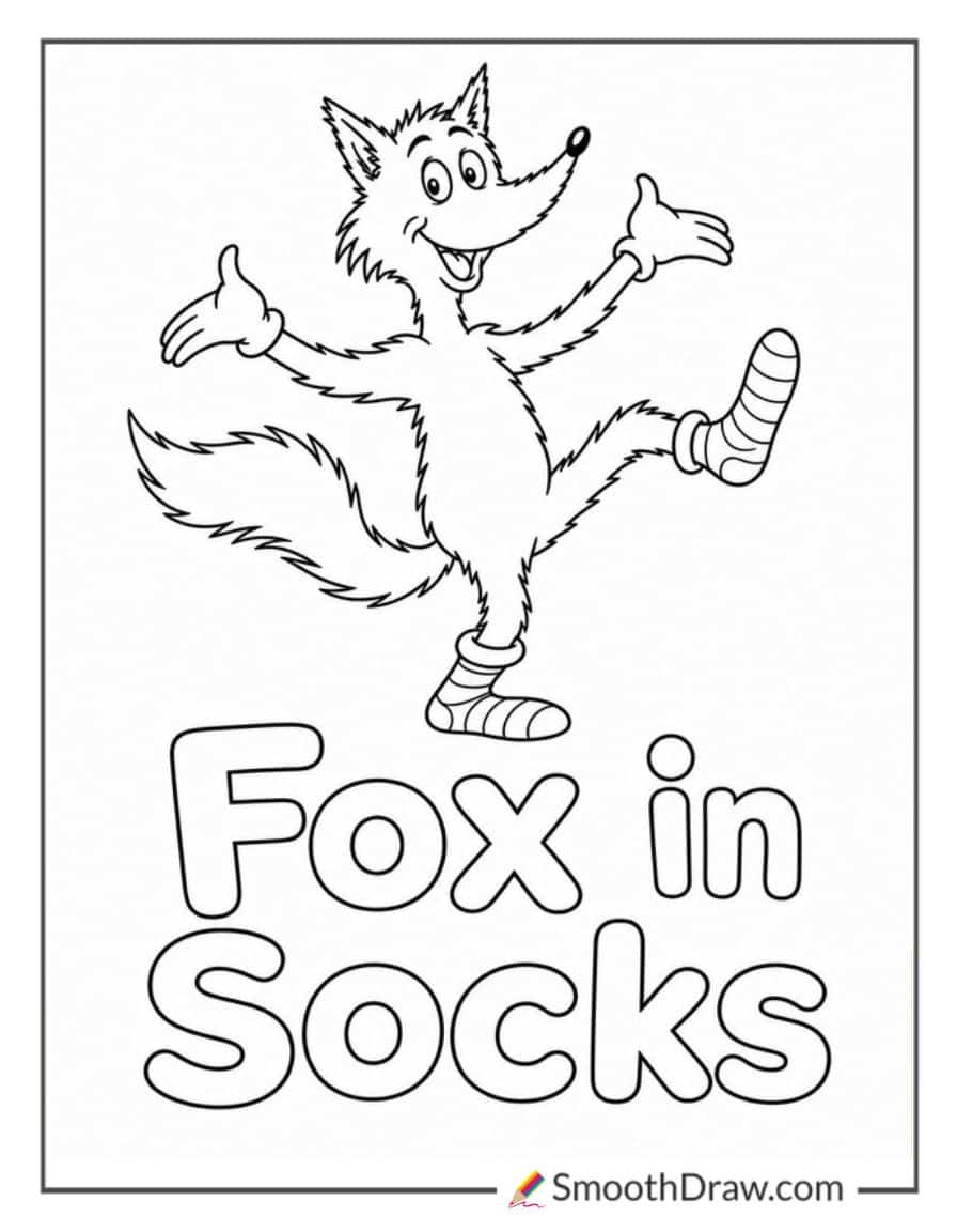 fox-in-socks-coloring-and-tracing