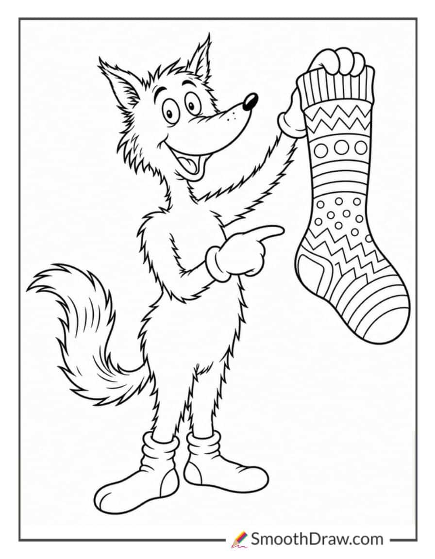 fox-in-socks-coloring-sock