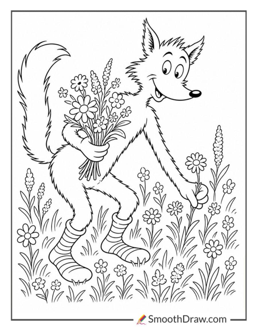 fox-in-socks-picking-flowers