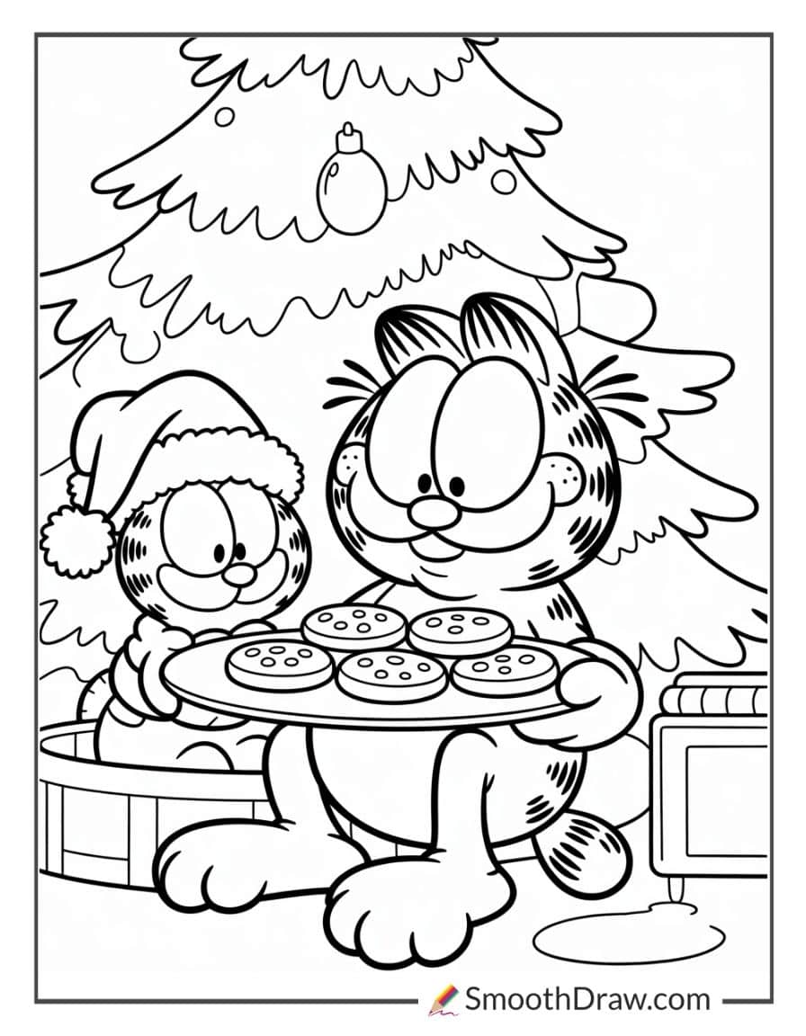 Garfield Christmas Coloring Pages