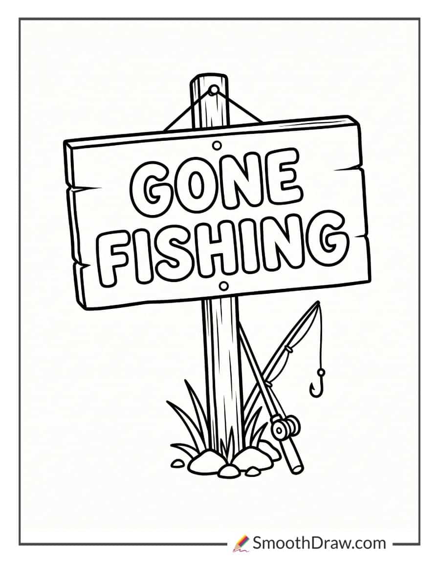 Gone Fishing Coloring Pages