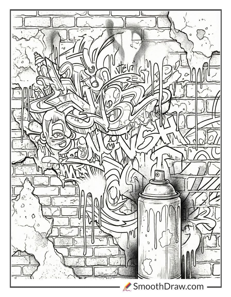 graffiti art coloring pages