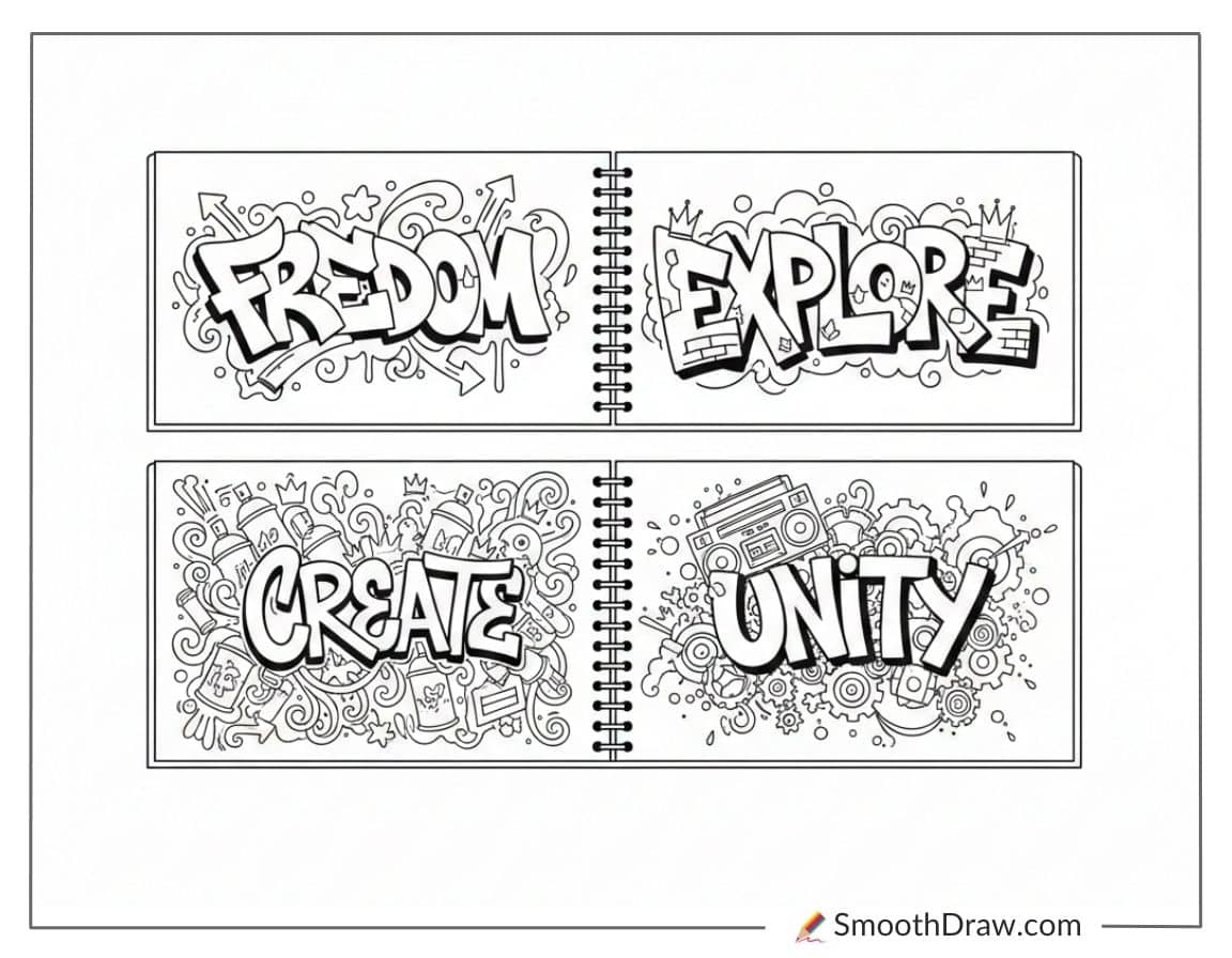 graffiti coloring book