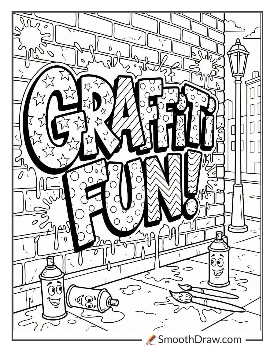 graffiti coloring pages
