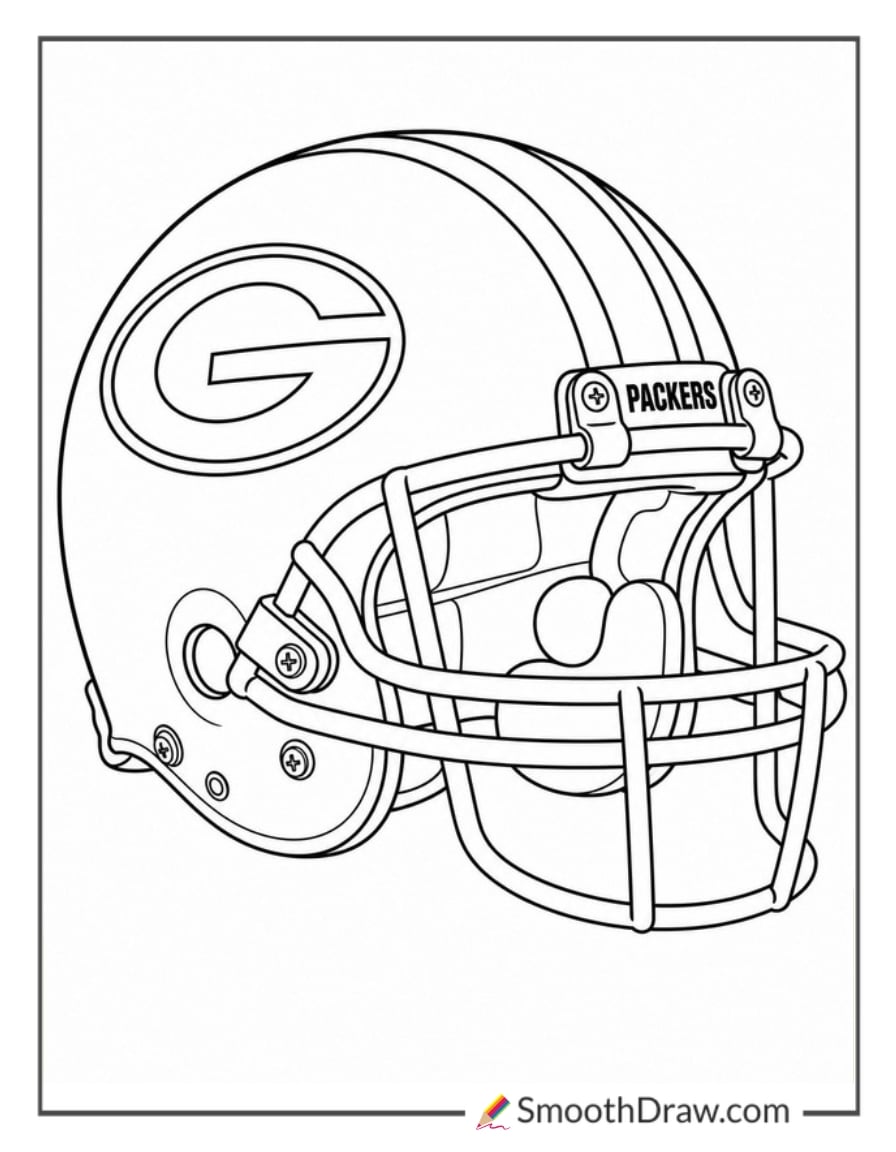 Green Bay Packers Helmet Closeup