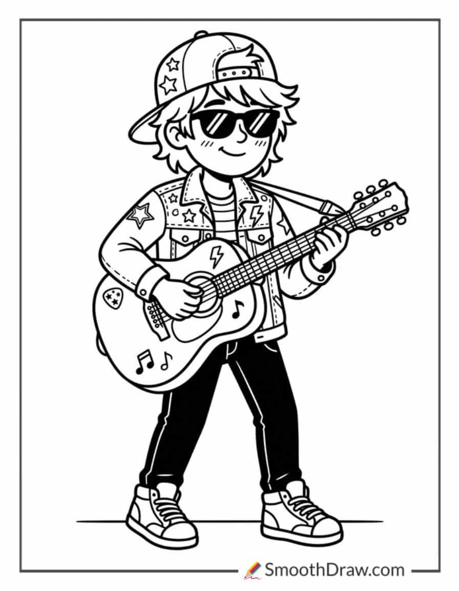 Guitar Player With Sunglasses