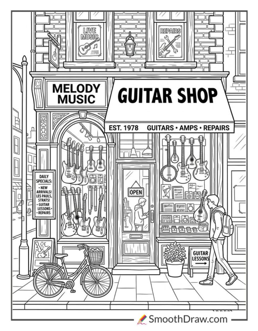 Guitar Shop Storefront